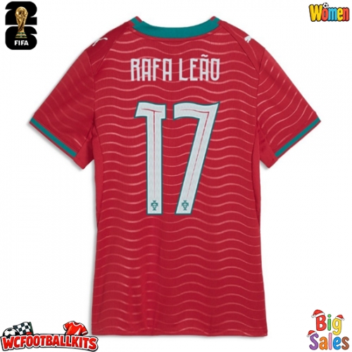 Portugal Rafael Leao #17 Replica Home Stadium Shirt for Women World Cup 2026 Short Sleeve
